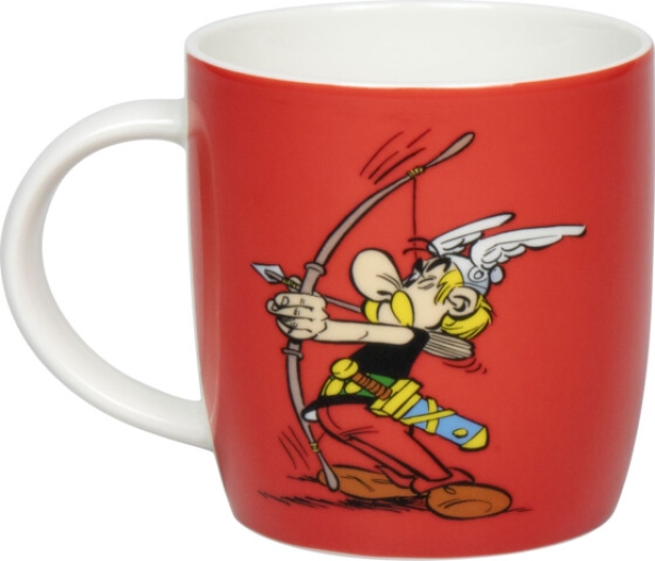 Becher/Tasse Asterix, Obelix und Idefix Bogenschießen.-Tir à l'arc von Könitz von Rechts